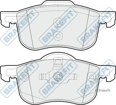 APEC BRAKING Комплект тормозных колодок, дисковый тормоз PD3044